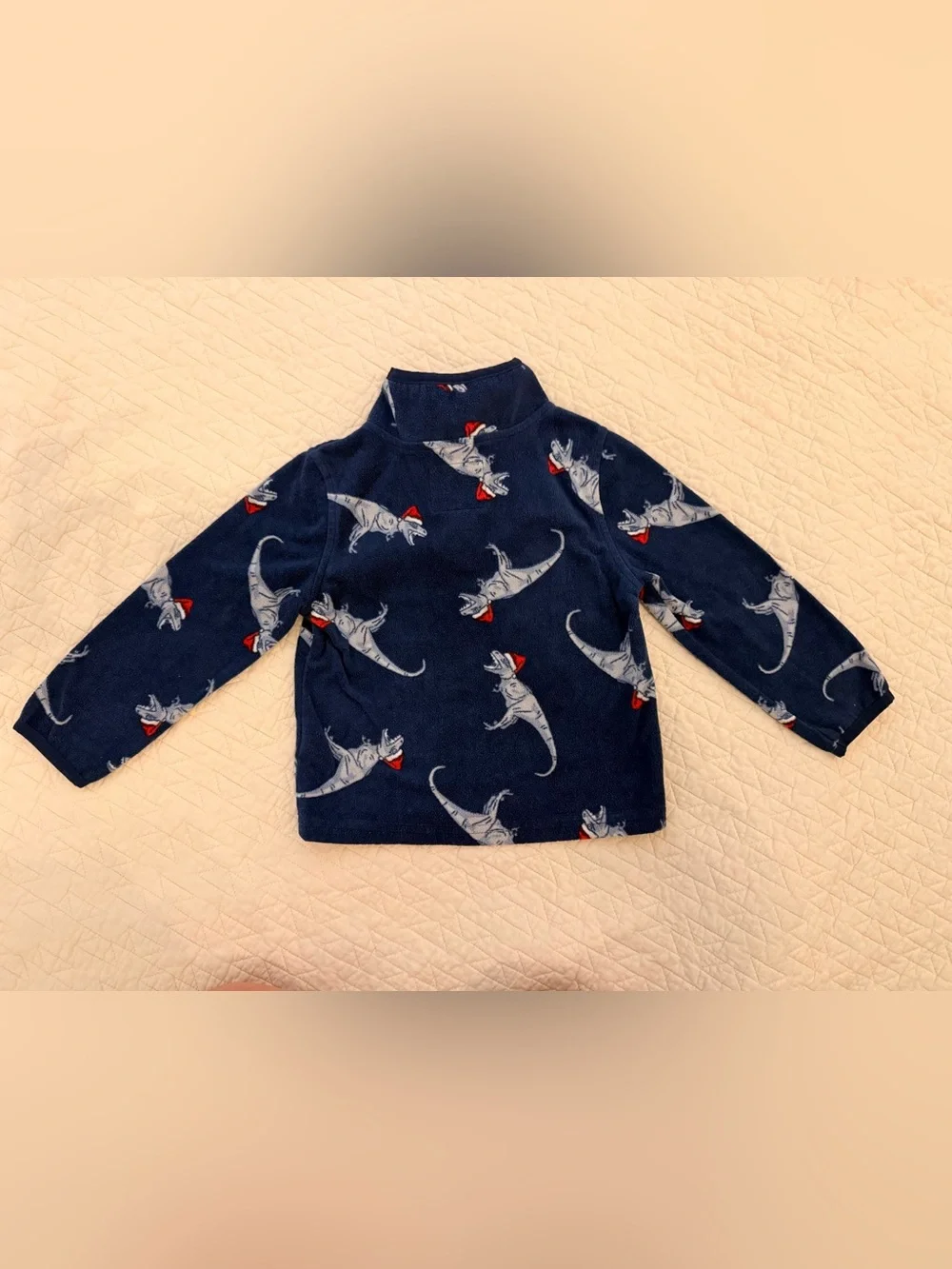 OshKosh B'gosh Navy Dinosaur Half-Zip Fleece Pullover